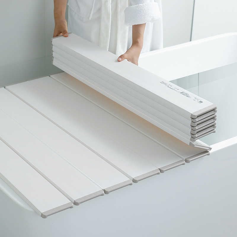 Cubierta de bañera aislante para crear un spa en casa con soporte de baño 6