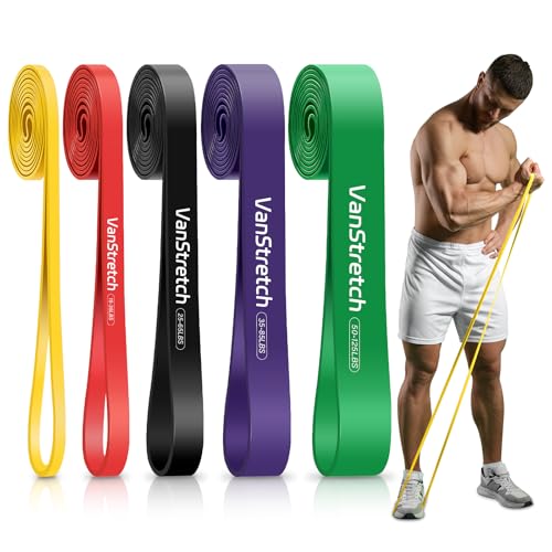 Resistance Bands for Working Out,5-Level Elastic Pull Up Assistance Bands Set for Men & Women,Exercise Bands for Home Workouts,Fitness,Training & Physical Therapy