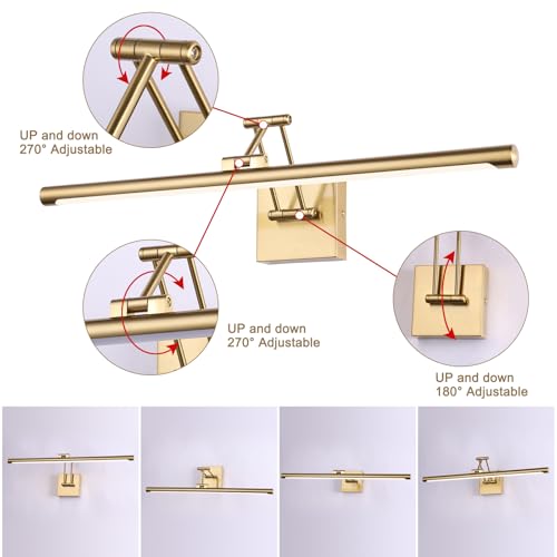 Aplique de pared para iluminar cuadros de forma directa con brazo ajustable 3