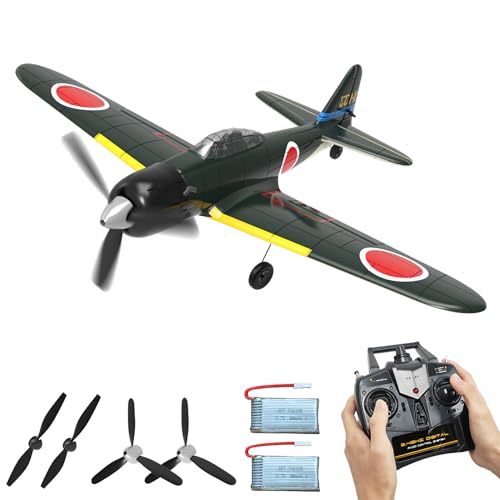 RCSHOBBY RC Airplane 4 Channel Romote Control Airplane Ready to Fly Zero Fighter 2.4Ghz RC Plane for...