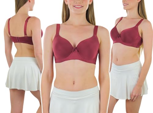 Image of ToBeInStyle Women's Pack of 6 Padded Assorted Styles Supportive Bras Cup Size - A to DDD