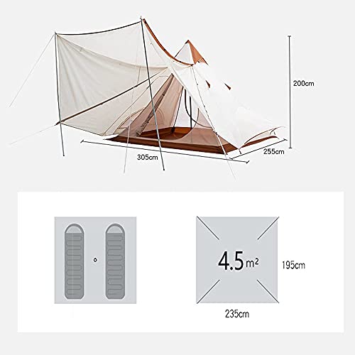Carpa de camping pirámide doble capa GeRRiT para exteriores miniatura 6
