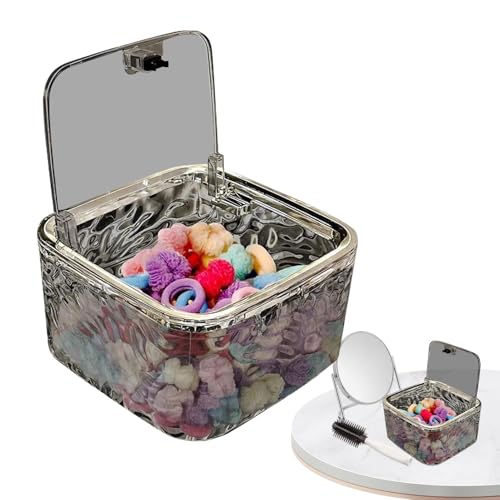 Generisch Organizador de accesorios para el cabello, caja de almacenamiento para accesorios para el cabello, organizador transparente de goma para el pelo, caja de herramientas, soporte para