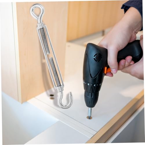 Tensor de acero inoxidable con gancho y ojo para instalación de cables y velas de sombra miniatura 7