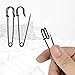 5 Pcs Black Safety Pins, 3 Inch Large Safety Pins Heavy Duty Safety Pin for Costumes Blankets Crafts