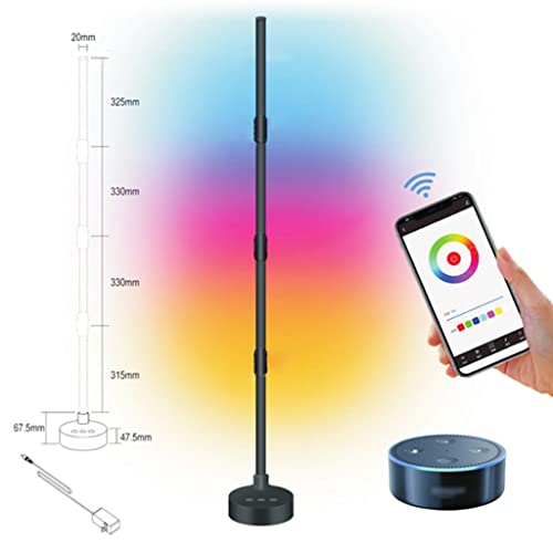 Lampadaire LED d'angle intelligent moderne avec modes de scène DIY