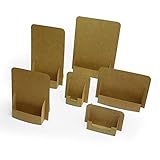 Contenido del paquete: 12 soportes para fletos, cada tipo contiene 2 unidades (6 tipos de 2 unidades) en los formatos: tarjetas de visita vertical y horizontal; A6 (postales) formato vertical y horizontal, A5 en formato vertical