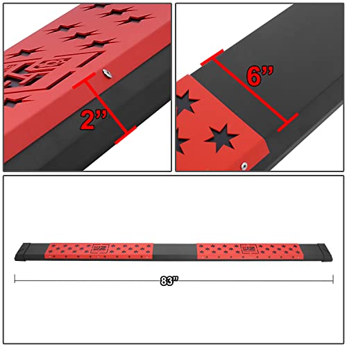 J2 Engineering J2-Stepb-Ztl-8303-Bkrd 6 Inches Wide 6-Point Star J2 Pattern Step Running Boards Compatible With 07-18 Silverado/Sierra 1500 Crew Cab #TOP4