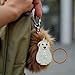 Dog Hair Keepsake Keychain,Dog Hair Collector Keychain Charm Memorial Storage Boxs,Pet Memorial Transparent Keychain(Golden Retriever).