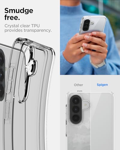 Image of Spigen Liquid Crystal Case for Samsung Galaxy A57 5G, Crystal Clear | Transparent, Flexible, Slim Fit, Thermoplastic Polyurethane, Glossy