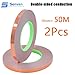 Produktbild Senven Premium Doppelseitiges Kupferfolien-Abschirmband - Doppelseitig leitfähig - (50 m × 10 mm) × 2 - EMI- und HF-Abschirmung, Papierschaltungen, elektrische Reparaturen, Löten - 2er Pack
