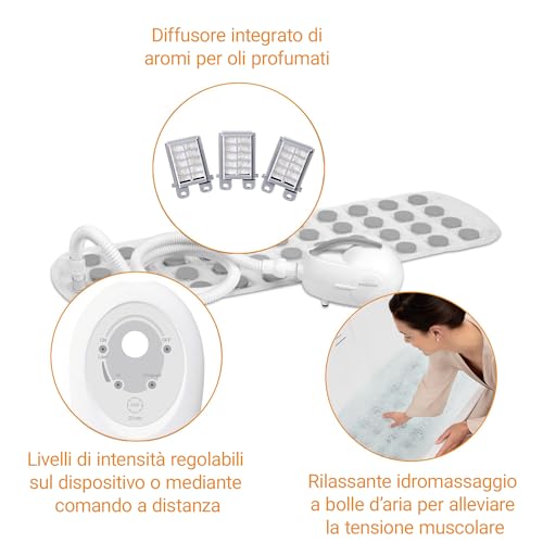 medisana Mbh Tappeto per Bolle D'Aria, Tappeto per Bolle D'Aria, Tappeto per Idromassaggio, Incl. Dispensatore di Aromi, 3 Livelli di Intensità, Funzione Timer, Spa per la Casa, Benessere - 4