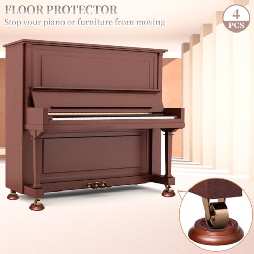 Piano Caster Cups Upright Piano Caster Cups Wood Coasters Cups - Thumbnail 2