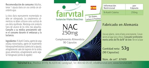 N-Acetylcystein Fairvital 250mg – 90 Kapseln – Aminosäure