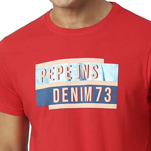 Image of Pepe Jeans Men Cotton Slim Fit T-Shirt