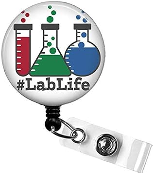 Lab Life Badge Reel, Medical Laboratory Scientist ID Holder