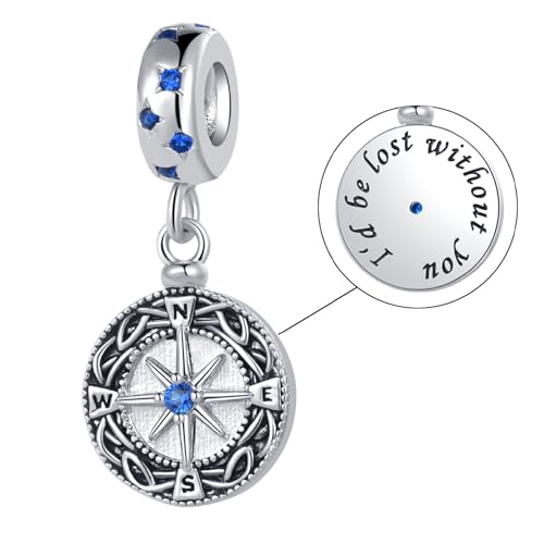 Charm de brújula para regalar compatible con pulsera Pandora 2