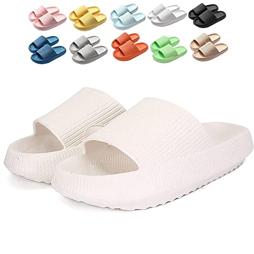 Cloudies Slides for Women, Super Comfy Soft Foam Slides, Non Slip Shower Bathroom Slides, Super Soft