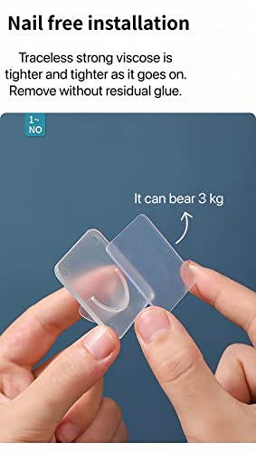Ladymoon Adhesive Curtain Rod Holder,Transparent Tension Bracket,No Drilling(Not Included)（Only For Rods Less Than 1 Inch In Diameter At Both Ends）(4 Pack) #TOP2