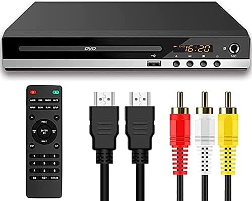 Reproductor De DVD BLU-Ray Eye Protection 4K, Reproducción De VCD HD En Casa HDMI, con Toma USB/Memoria De Apagado,outstanding78