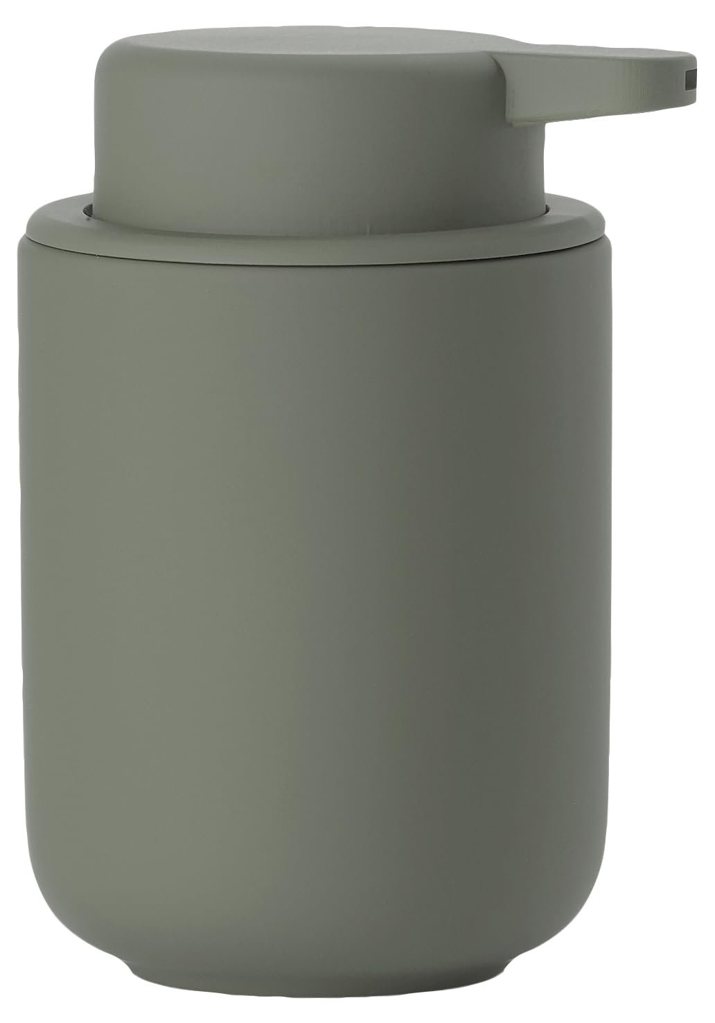 Zone Denmark Olive Green Ume Soap Dispenser For Liquid Soap, Stoneware/Ceramic With Soft Touch Coating, Scandinavian Design, 250 Ml, Height 12.8 Cm,