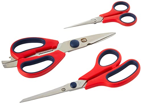 Image of Spear Jackson Spear & Jackson SCISSORS3PS 3 Piece Scissor Set, multicoloured, 20x26x1.5 cm