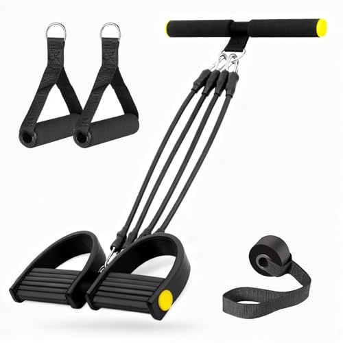 Homshsjhkis Entrenador Abdominal, Aparatos Gimnasia Casa, Extractor Pedal Deportivo Multifunción, Equipo Entrenamiento Abdominales, Expansor Cuerpo Completo para Hogar, Cuerda Elástica Tracción