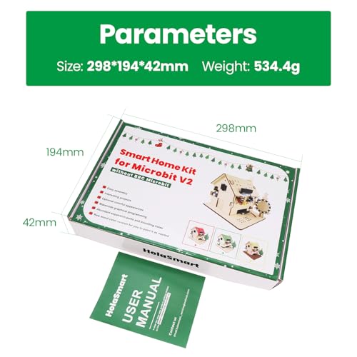 HOLASMART microbit Smart Home Kit for microbit v1 and v2,STEM Education Kit with Online Tutorial(Without Micro:bit and AAA Battery),Green by HOLASMART - Used condition - Image 8