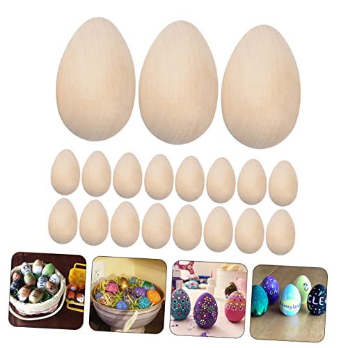 Toddmomy 40 Peças Imitação De Ovos Artesanais Para Crianças Ovos Decorativos Brinquedos Infantis Mat