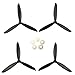 MagiDeal Set de 4 Piezas de Reemplazo de Hélice para Syma X8w X8g X8hc X8hw Quadcopter RC - Negro