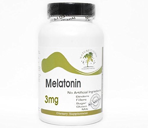Melatonin 3mg ~ 100 Capsules - No Additives ~ Naturetition Supplements