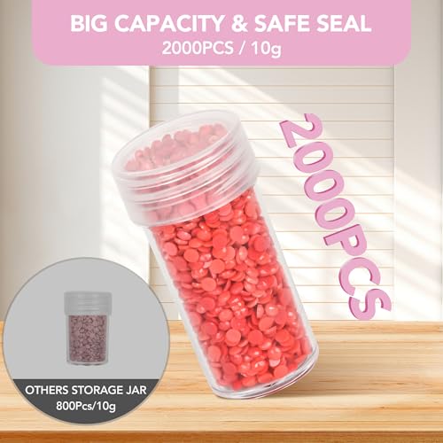 Image of MERATIA Diamond Painting Storage Case Organizer, 40 Slots with Accessories | Starlit Mist hard-shell case with 10 flip-top boxes, 30 screw-top jars, foam insert, mesh pocket and tools.