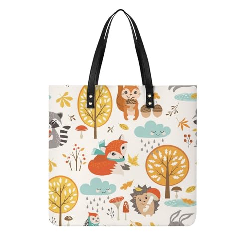 Sac à main shopper renard blanc et rouge : fini le manque de place avec ce grand tote bag