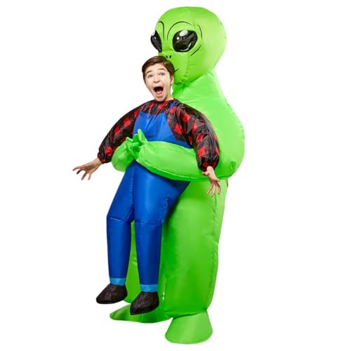 Disfraz inflable Alien Abduction para niños talla única miniatura 1