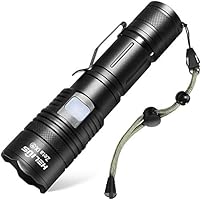 Rechargeable Led Torch Light Powerful Tactical Flashlights Super Bright LED 5000 Lumens 5 Modes Zoomable Waterproof...