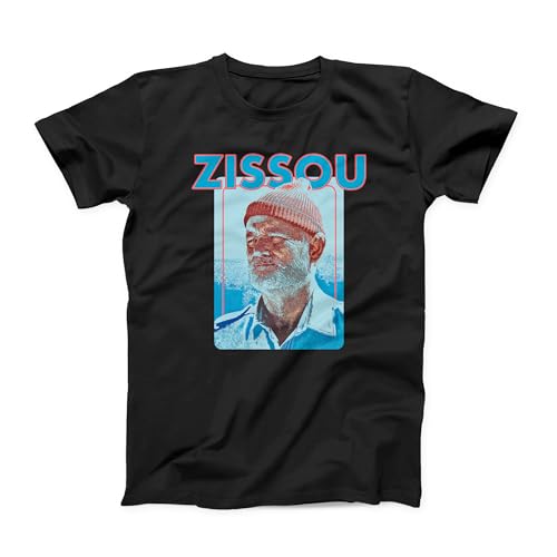 Zissou Bill Adult Shirt | Life Aquatic (ADULT MEDIUM, BLACK)