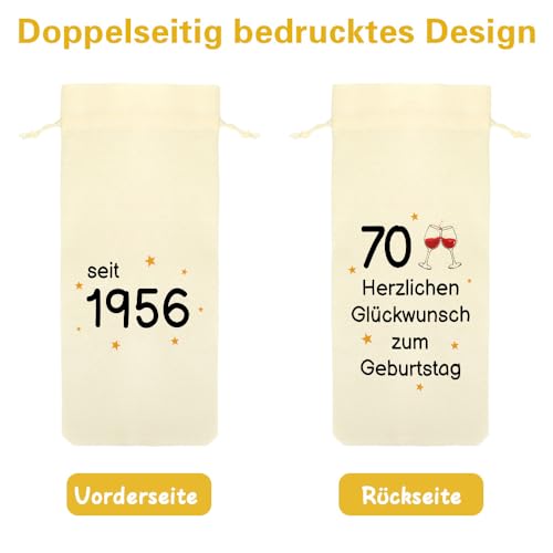 Geschenk Zum 70 Geburtstag Mann,Weinhandtasche,Geschenk 70 Geburtstag Mann,Geschenke Zum 70. Geburtstag Frau,70 Geburtstag Mann Geschenk,Geschenkideen Zum 70 Geburtstag