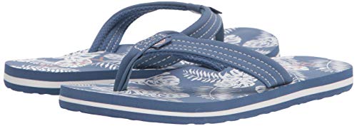 Image of Roxy Girl's Vista Flip Flop Sandal, Blue Print 211, 11 Little Kid
