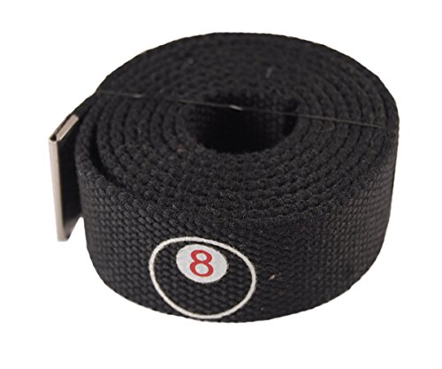ACCmall Canvas Military Web Novelty, Flag, Soccer Team Belt & Buckle (8 Ball (Silver), 72 inch)