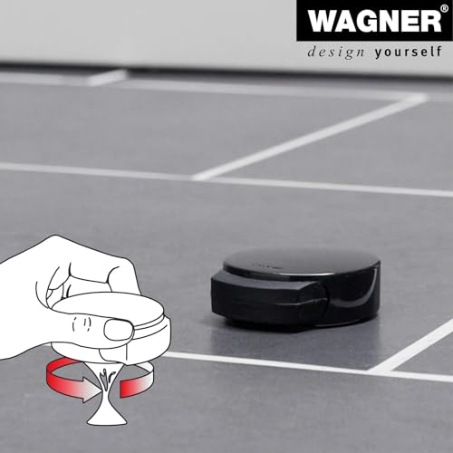 Wagner podłogowy stoper do drzwi Black Deluxe – Ø 50 x 55 x 17 mm, wysokiej jakości tworzywo sztuczne, wysoki połysk czarny, samoprzylepny, możliwość usunięcia bez pozostawiania śladów - 15510611