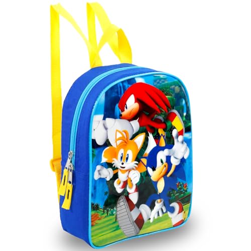 Sonic the Hedgehog Mini Backpack for Kids - Bundle with 11” Video Game Mini Bag Plus Stickers, Water Bottle, More | Sonic Backpack Small for Boys, Girls, Kids2