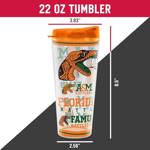 Image of Rico Industries NCAA College Double Wall Mayhem 16oz Or 20oz Tritan Tumbler W Lid