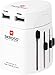 Skross World Travel Adaptor 2 with Dual USB Charger