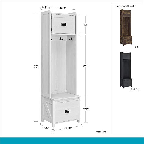 Ameriwood Home Farmington Entryway Storage Cabinet, Black Oak #TOP2