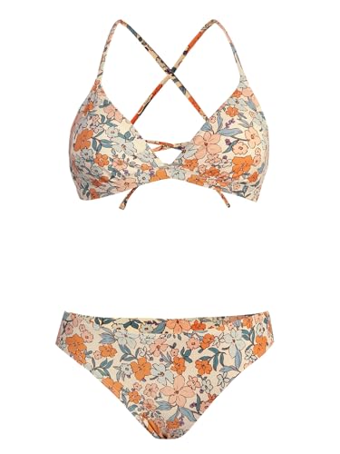 Image of CUPSHE Bikini Set for Women Two Piece Swimsuits V Neck Low Rise Crisscross Back Self Tie Spaghetti Straps