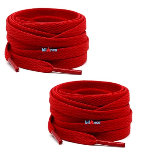 Image of 2 PAIRS Flat Shoe laces 48 Inches Wide Shoelaces for Athletic Running Sneakers Sports Shoes Boot Laces Strings (2 Pairs)