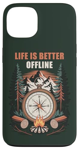 Life is Better Offline ? Camping & Hiking Outdoors Nature �X�}�z�P�[�X iPhone 13 �p