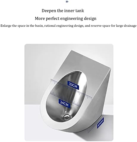 Automatic Induction Urinal Urinal, Wall-Mounted Male Urinal, Public Toilet Urinal, Small Vertical Toilet, Suitable for Home, Hotel, School