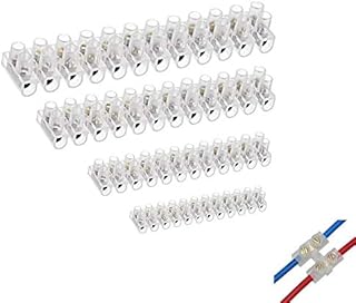WYSUMMER Terminal Blocks, 8Pcs Electrical Terminal Barrier Block Strip Wire Connector Electrical Connector Dual Row 12 Position (8Pack - 10 Amp)