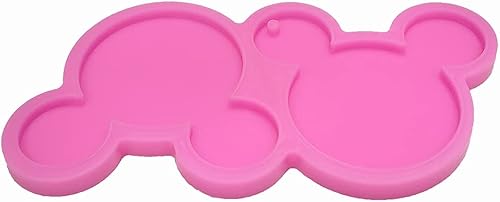 Miniatura 4 de Moldes de silicona brillantes con forma de cabeza de ratón para manualidades, llavero, molde de arcilla polimérica, collar, colgante epoxi, joyería,